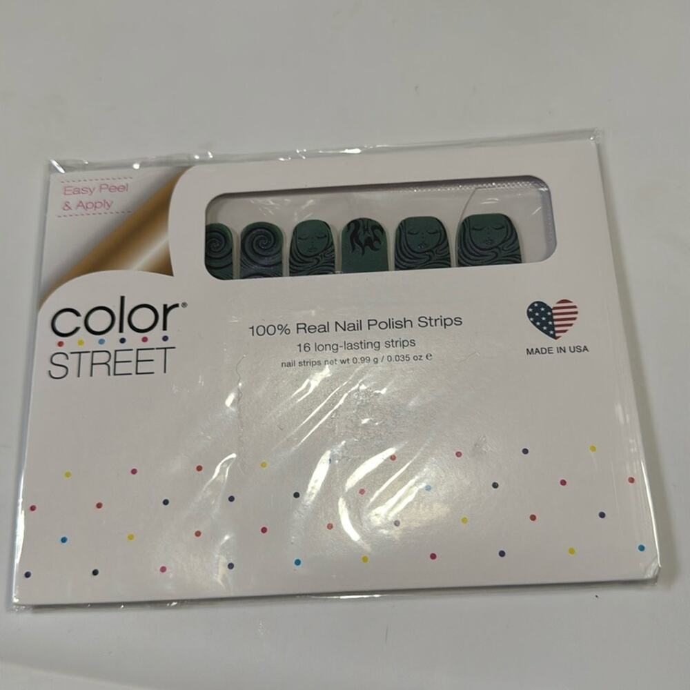 NWT Color Street "Raise Your Spirits" Purple Green Nail Strips - Picture 3 of 5